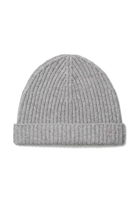 Grey ribbed cashmere beanie Tory burch - women TORY BURCH | 164572021